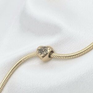 Gold Custom Team and Name Heart Charm